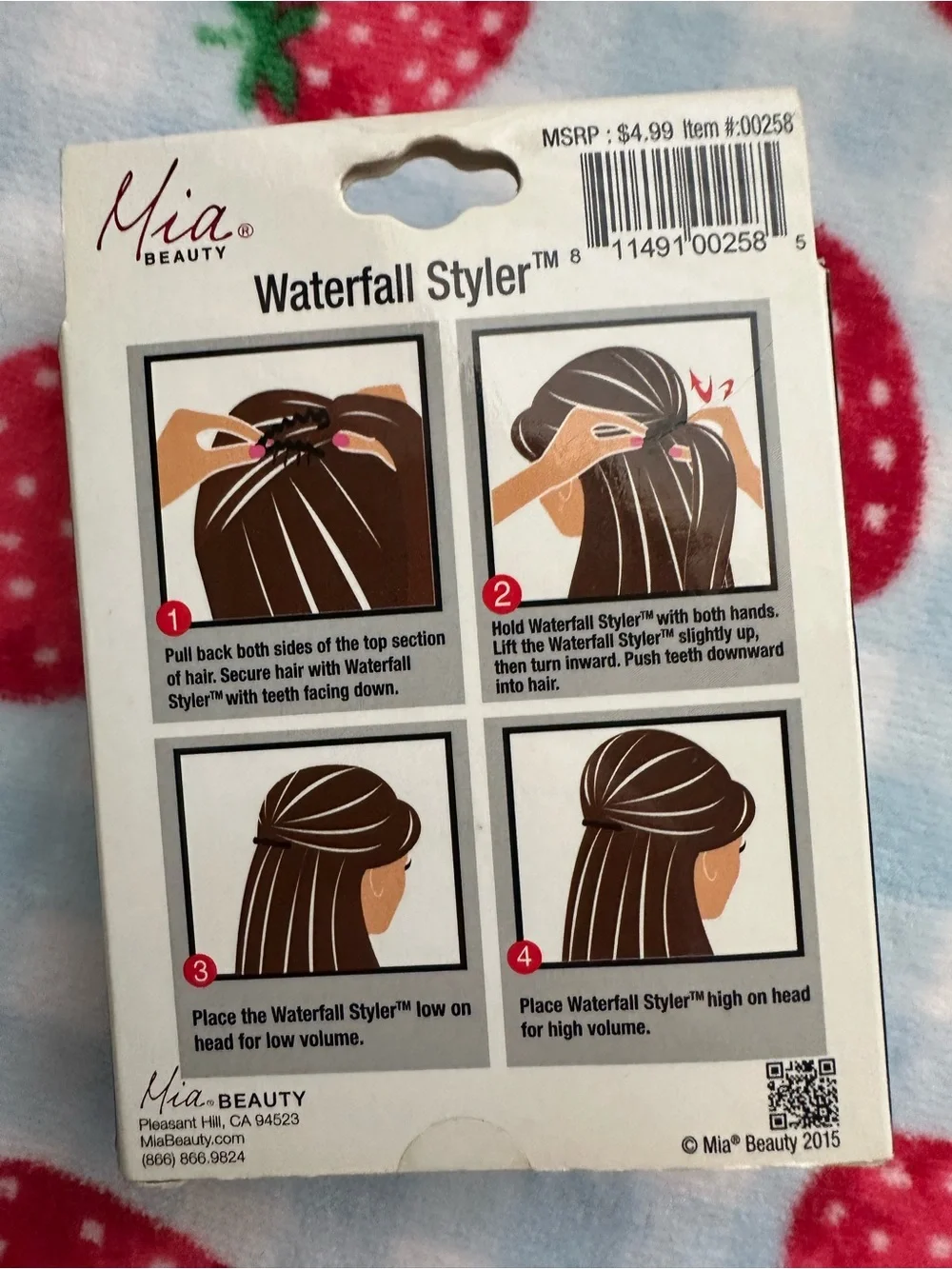 MIA Waterfall Styler Volumizing Tool - Brown hair clip